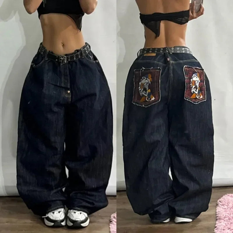 HAVANA BAGGY-JEANS MIT WEITEM SCHNITT UND VINTAGE-WASH