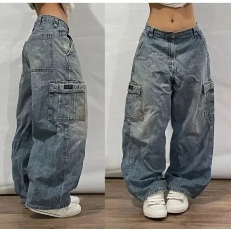 HAVANA BAGGY-JEANS MIT WEITEM SCHNITT UND VINTAGE-WASH