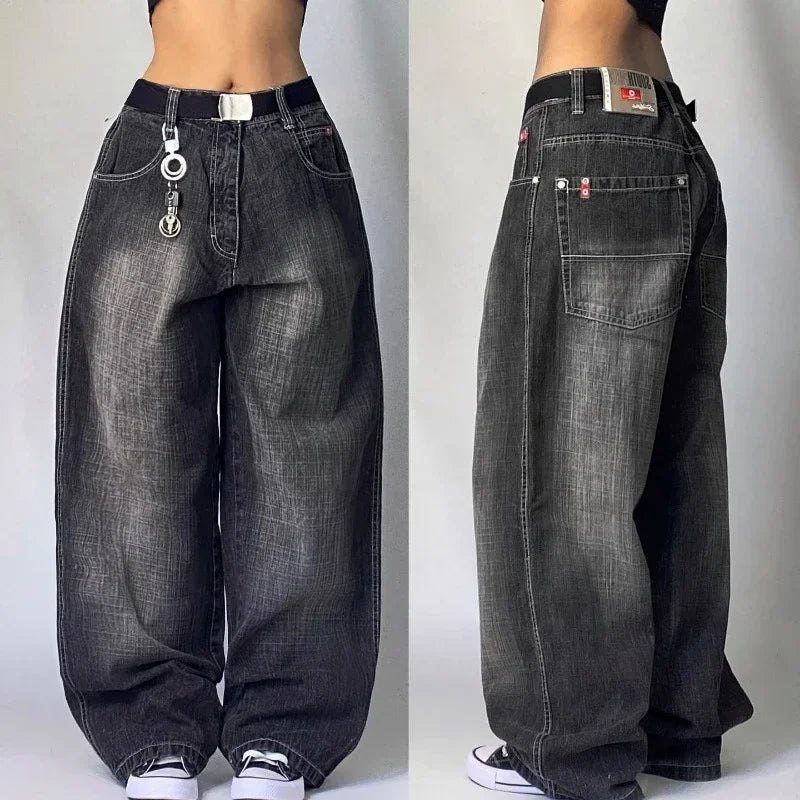 HAVANA BAGGY-JEANS MIT WEITEM SCHNITT UND VINTAGE-WASH