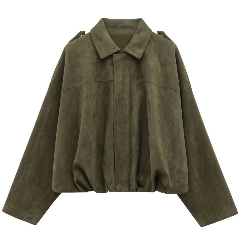 AYLIN BOMBERJACKE AUS WILDLEDEROPTIK