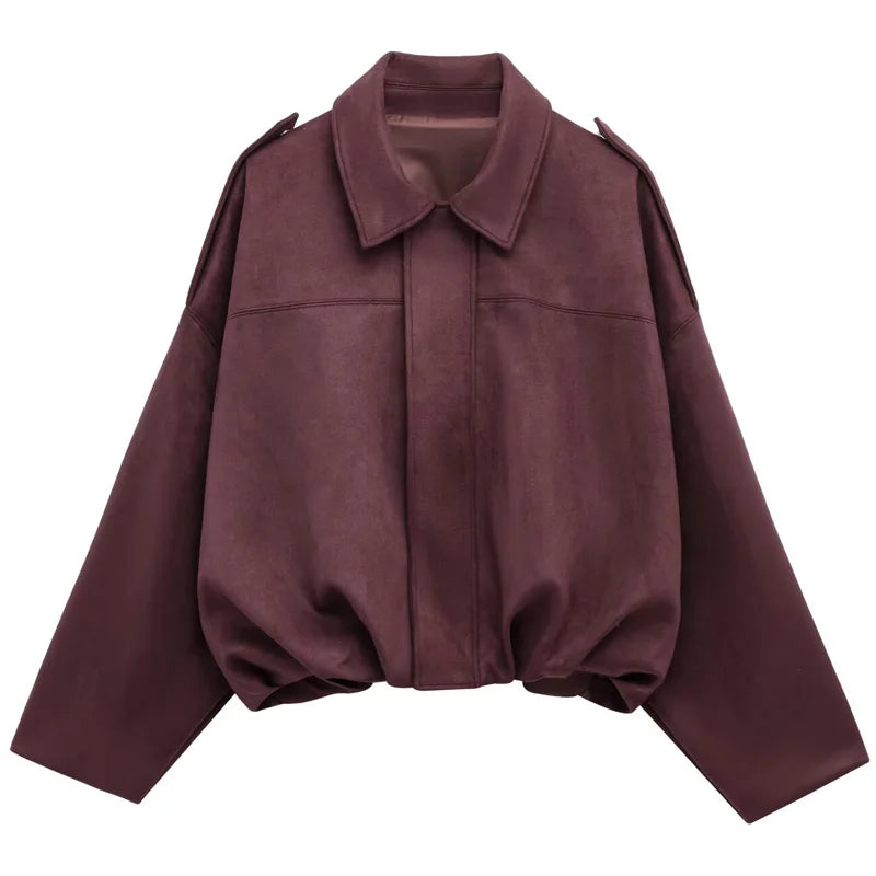 AYLIN BOMBERJACKE AUS WILDLEDEROPTIK