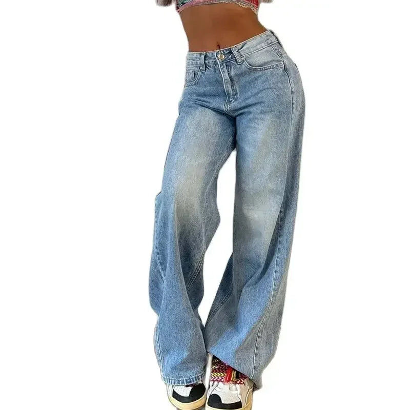 VARESE JEANSHOSE – WEITE DAMENJEANS MIT HIGH WAIST & STREETSTYLE-VIBE