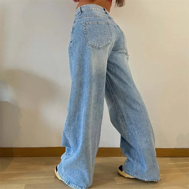 VARESE JEANSHOSE – WEITE DAMENJEANS MIT HIGH WAIST & STREETSTYLE-VIBE