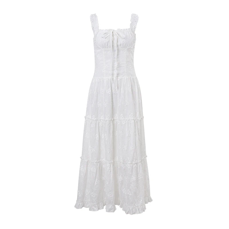 Während des Temperaments sexy Rückenless Maxi Kleider Hollow Out Mesh Riched Halfter lange Kleider eleganter Frauen Sommer für 2024 Vestidos 4