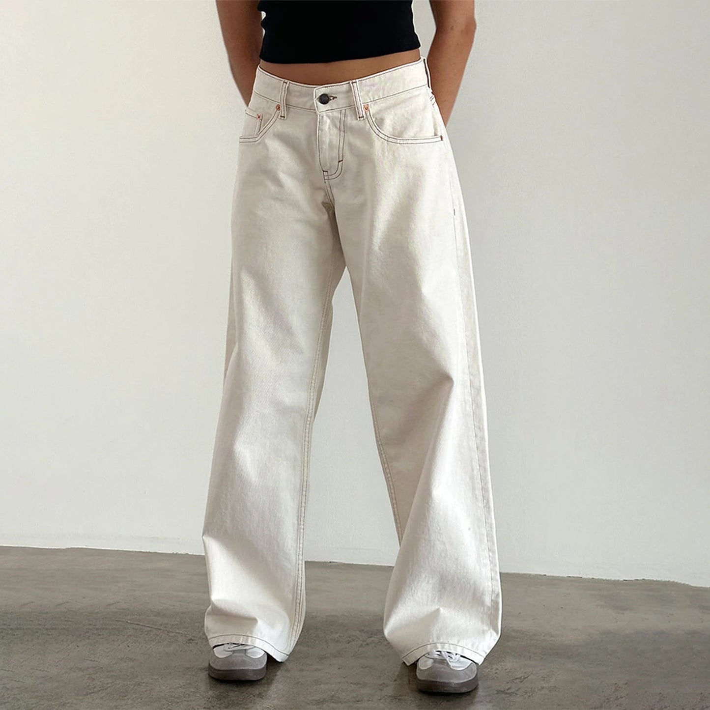 AVENIA SCHLAGHOSE – LOW-WAIST JEANSHOSE IM LOCKEREN Y2K STYLE