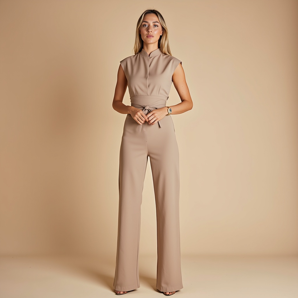 LOTTI – ELEGANTER ÄRMELLOSER OVERALL MIT TAILLIERTEM SCHNITT