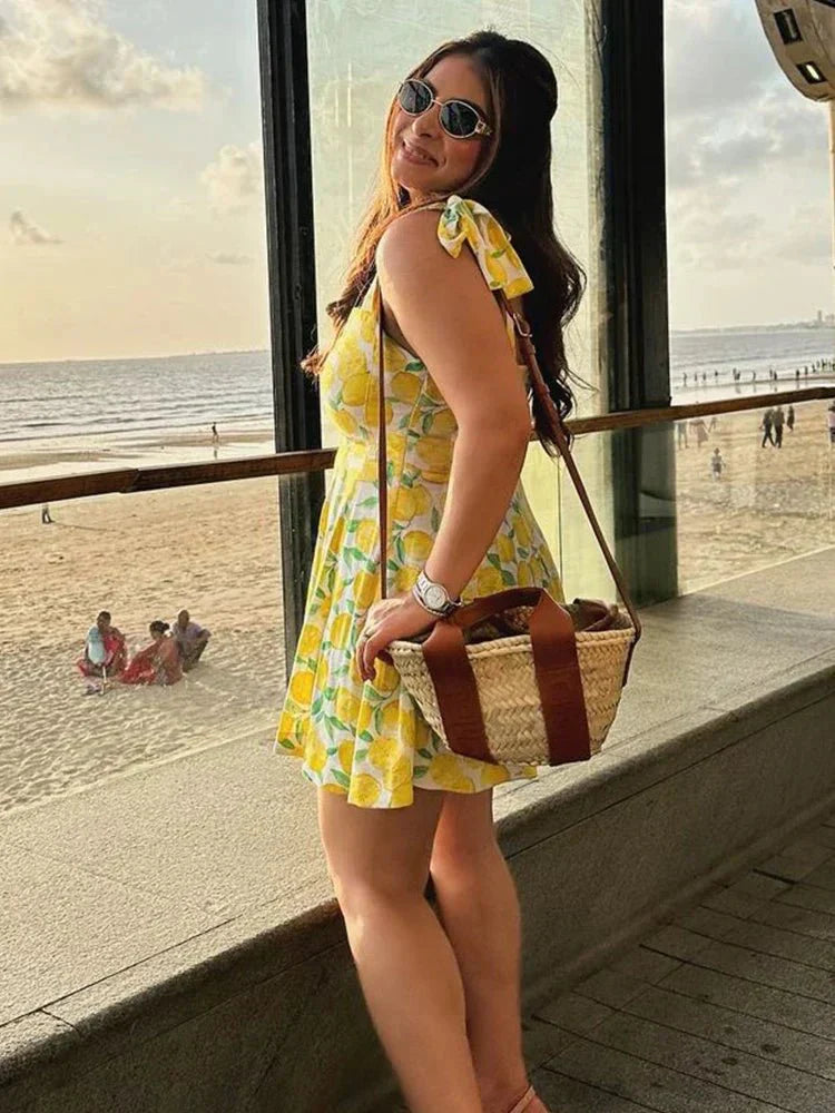 CLEO | SOMMERKLEID MIT ZITRONENPRINT