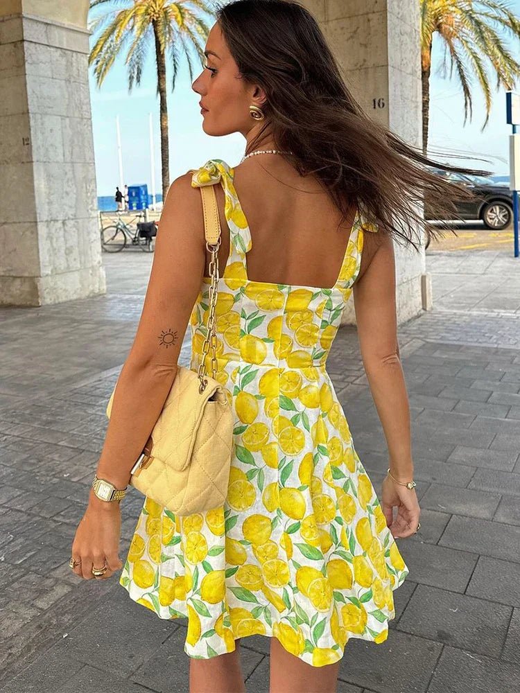 CLEO | SOMMERKLEID MIT ZITRONENPRINT