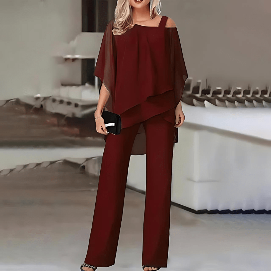 YARELI ZWEITEILIGES SET – DAMENANZUG AUS POLYESTER MIT SCHULTERFREIEM SCHNITT