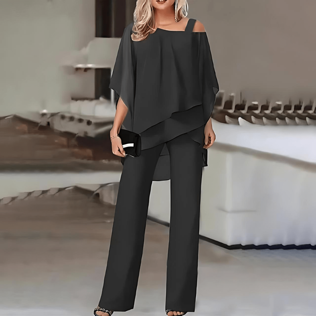 YARELI ZWEITEILIGES SET – DAMENANZUG AUS POLYESTER MIT SCHULTERFREIEM SCHNITT