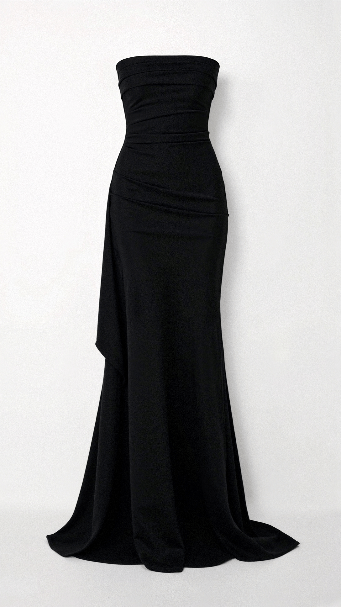 LYNN | SCHWARZES TUBE-ABENDKLEID MIT SCHLITZ