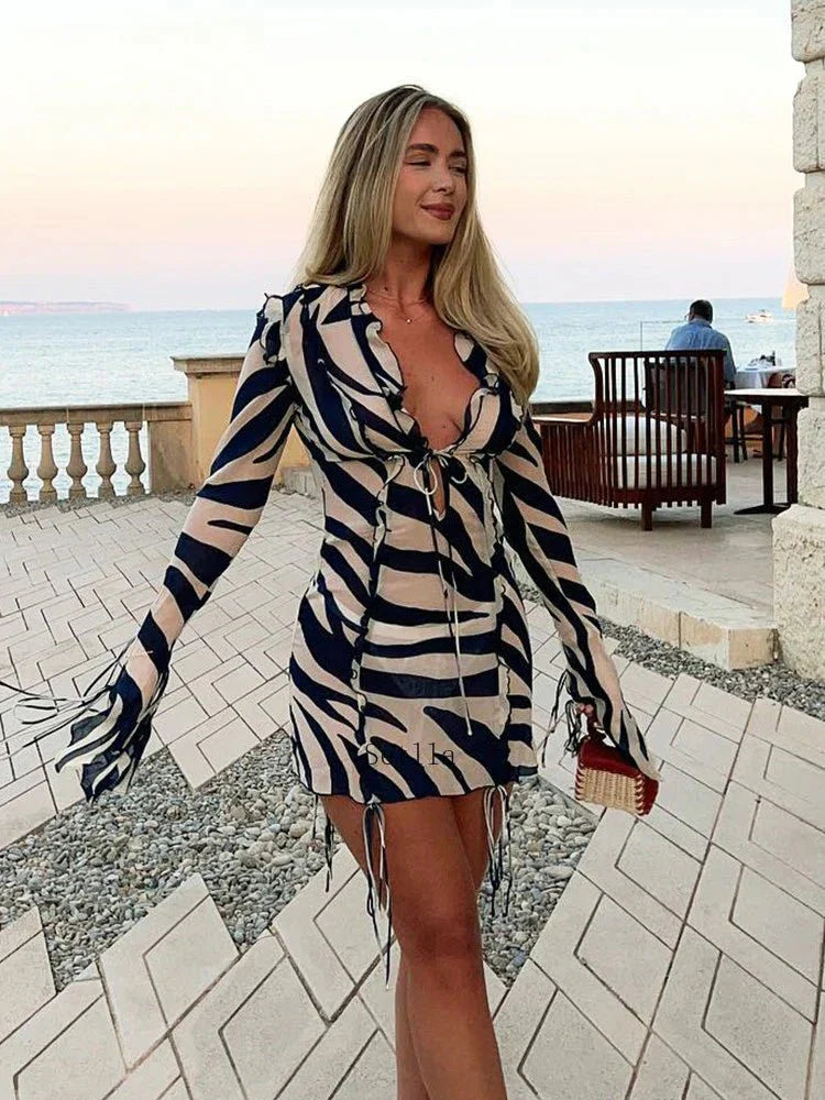 NELLY | MINIKLEID MIT ZEBRADRUCK