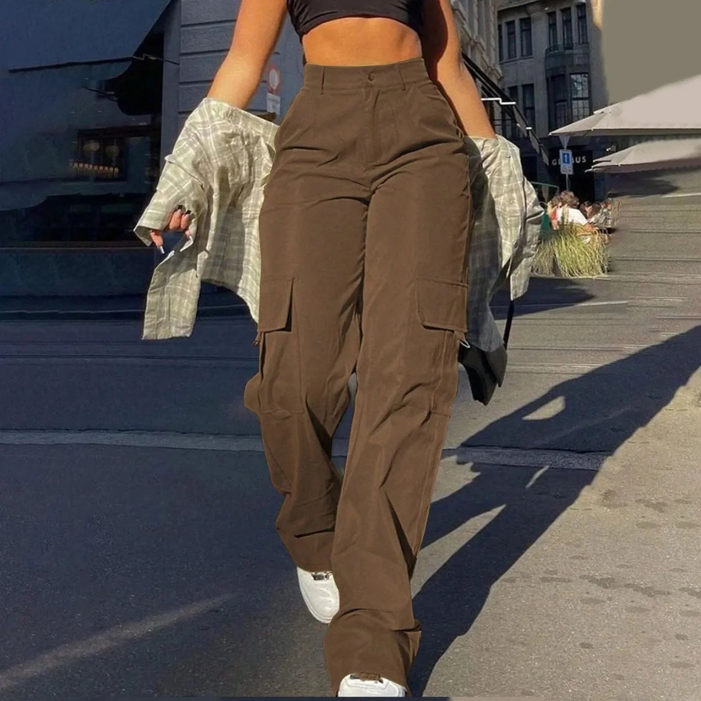 NAYA – CARGOHOSEN IM STREETWEAR-LOOK MIT HOHEM BUND UND WEITEM BEIN