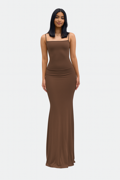 ZARINA – FIGURBETONTES MAXIKLEID MIT SPAGHETTITRÄGERN