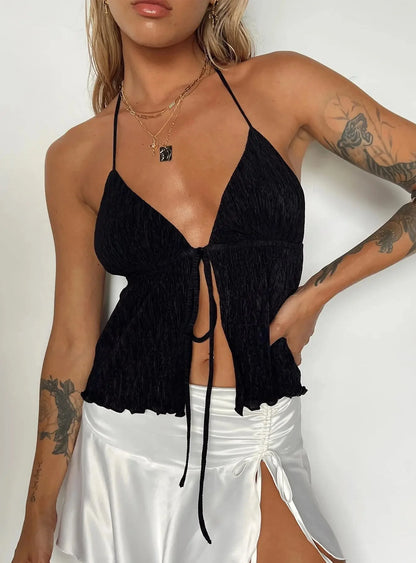 2023 Frühlings Sommer Neue Frauenkleidung sexy Kordelkordel Tank Top European American Style Polyester Fasertank Top 12