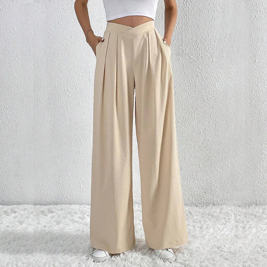 LORENA WEITE STOFFHOSE MIT HIGH-WAIST UND FALTENDETAIL
