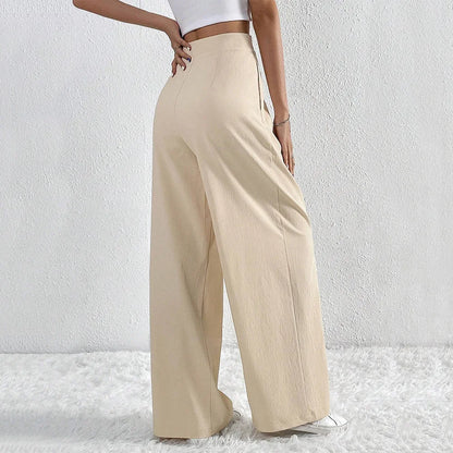 LORENA WEITE STOFFHOSE MIT HIGH-WAIST UND FALTENDETAIL