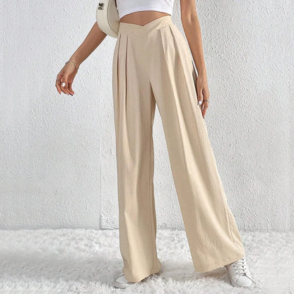 LORENA WEITE STOFFHOSE MIT HIGH-WAIST UND FALTENDETAIL