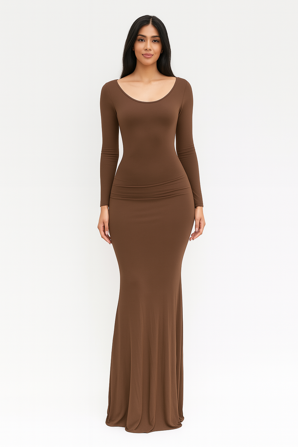 ZARINA – FIGURBETONTES MAXIKLEID MIT SPAGHETTITRÄGERN