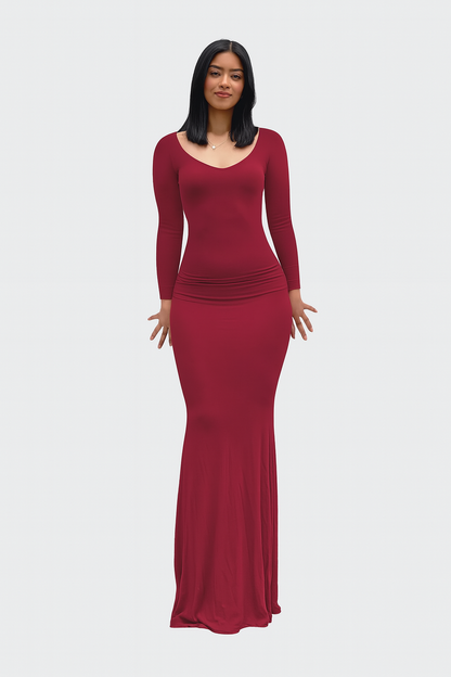 ZARINA – FIGURBETONTES MAXIKLEID MIT SPAGHETTITRÄGERN