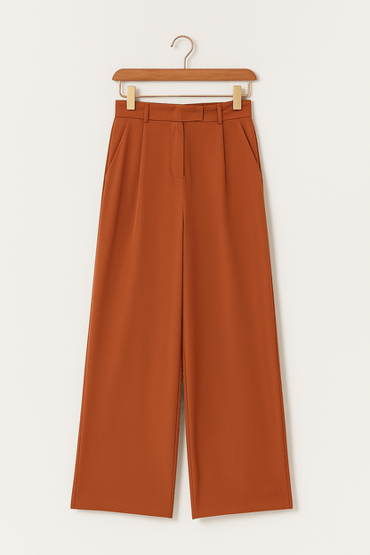 ADA ANZUGHHOSE MIT WEITEM BEIN UND BUNDFALTEN