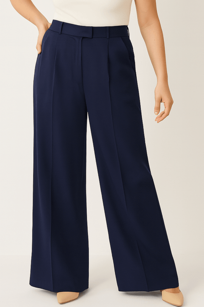ADA ANZUGHHOSE MIT WEITEM BEIN UND BUNDFALTEN
