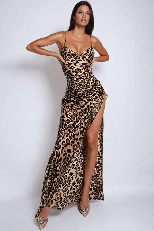 ZAYLA LEOPARDEN KLEID – FIGURBETONTES MIDIKLEID MIT LANGEN ÄRMELN