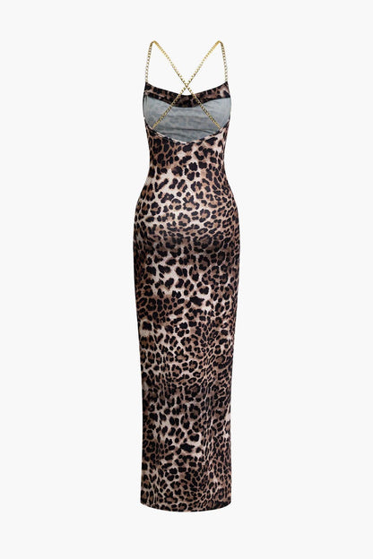 ZAYLA LEOPARDEN KLEID – FIGURBETONTES MIDIKLEID MIT LANGEN ÄRMELN