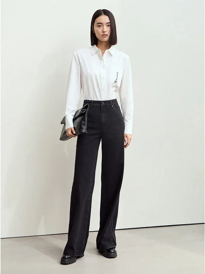 MILANO DENIMHOSE GERADE GESCHNITTEN IM MINIMAL STYLE MIT HIGH WAIST