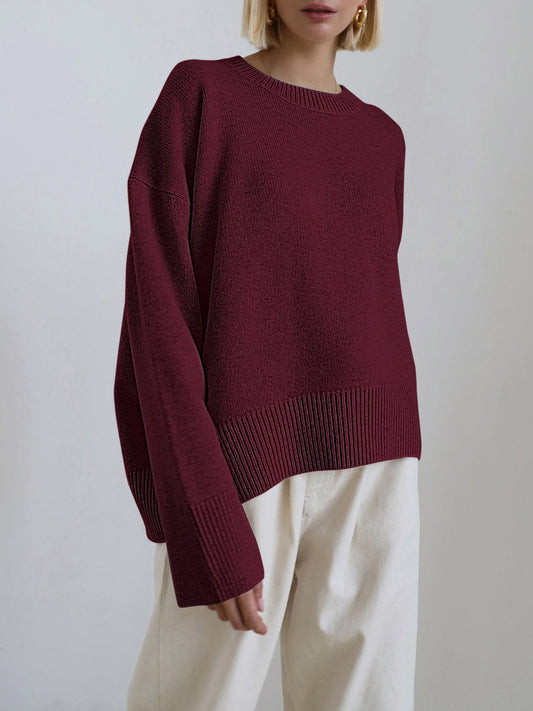 MIRA – FLUFFIGER DAMENPULLOVER MIT WEITEM SCHNITT UND ZUCKERWATTEN-LOOK