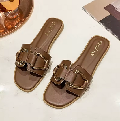 DAMEN-SLIDES MIT SCHNALLE | MEHRERE FARBEN