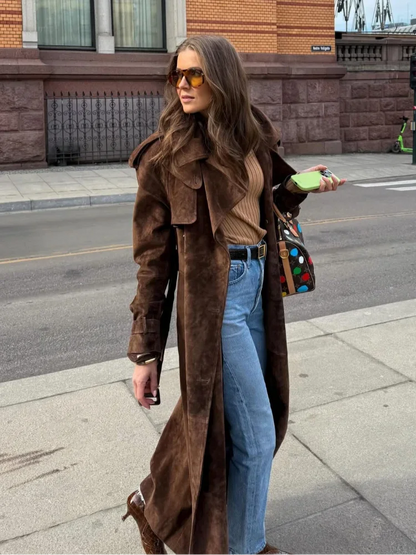 VALENCIA TRENCHCOAT – ELEGANTE JACKE IN KAFFEEBRAUN