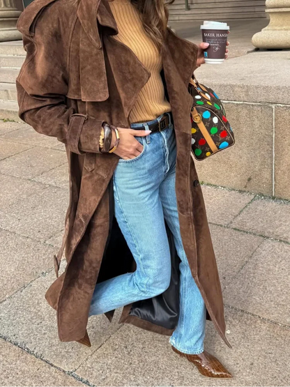 VALENCIA TRENCHCOAT – ELEGANTE JACKE IN KAFFEEBRAUN