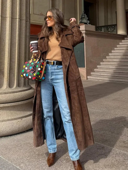 VALENCIA TRENCHCOAT – ELEGANTE JACKE IN KAFFEEBRAUN
