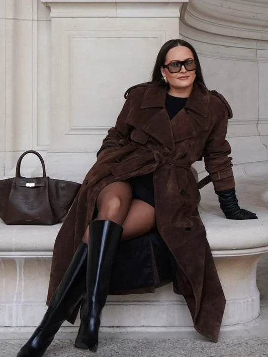 VALENCIA TRENCHCOAT – ELEGANTE JACKE IN KAFFEEBRAUN