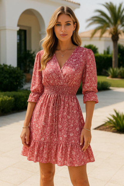 VALENTINA | GEBLÜMTES MINI-KLEID