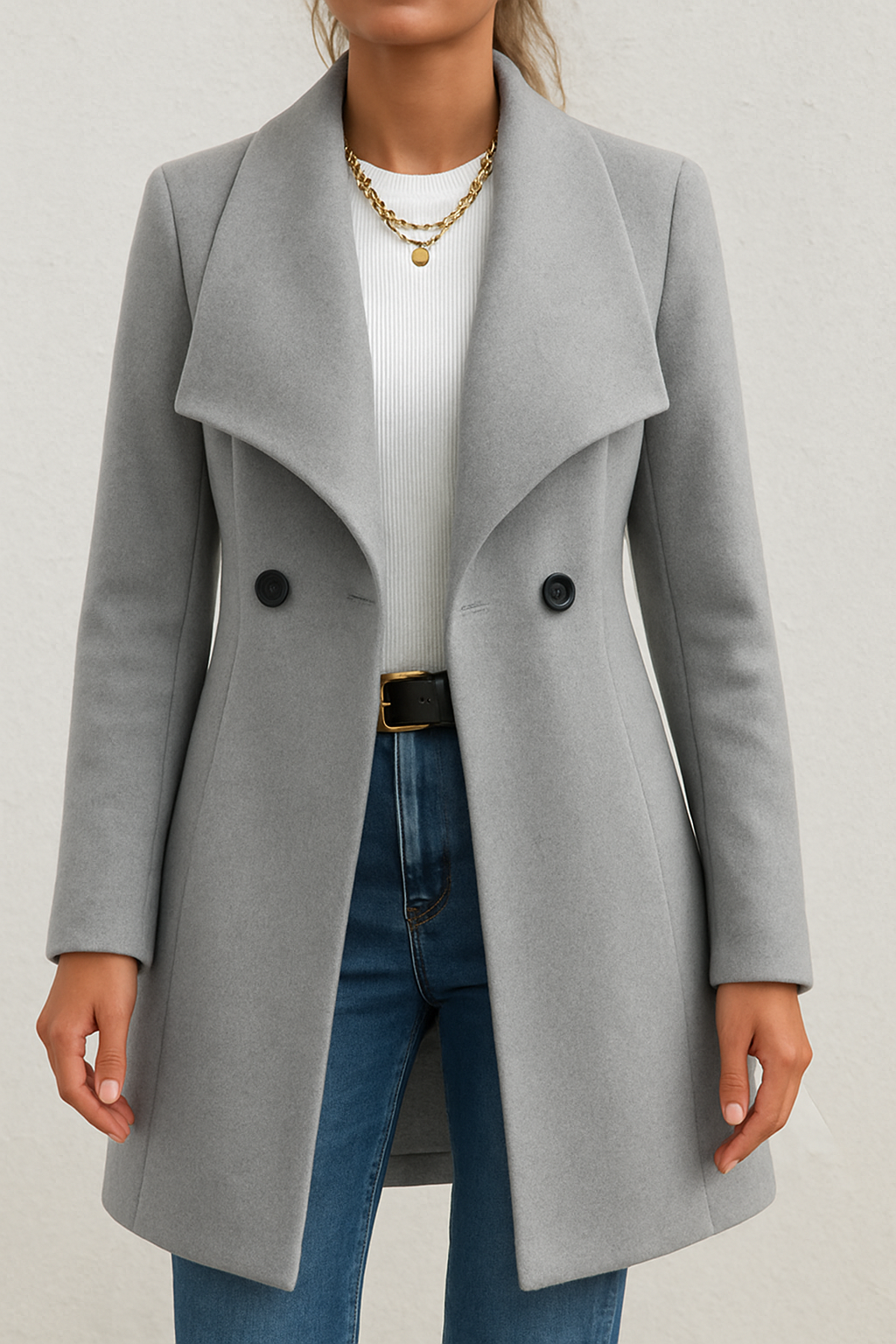 DAMEN WINTERMANTEL MIT REVERS