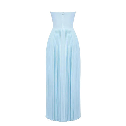 ELVIRA STRANDKLEID – LUXURIÖSES SCHULTERFREIES MAXIKLEID FÜR DAMEN