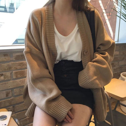 ELENORA CARDIGAN – OVERSIZE STRICKJACKE MARINEBLAU