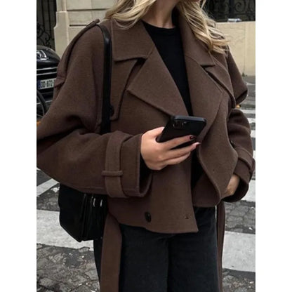 LORENT PEACOAT – KURZMANTEL IN ELEGANTEM BRAUN