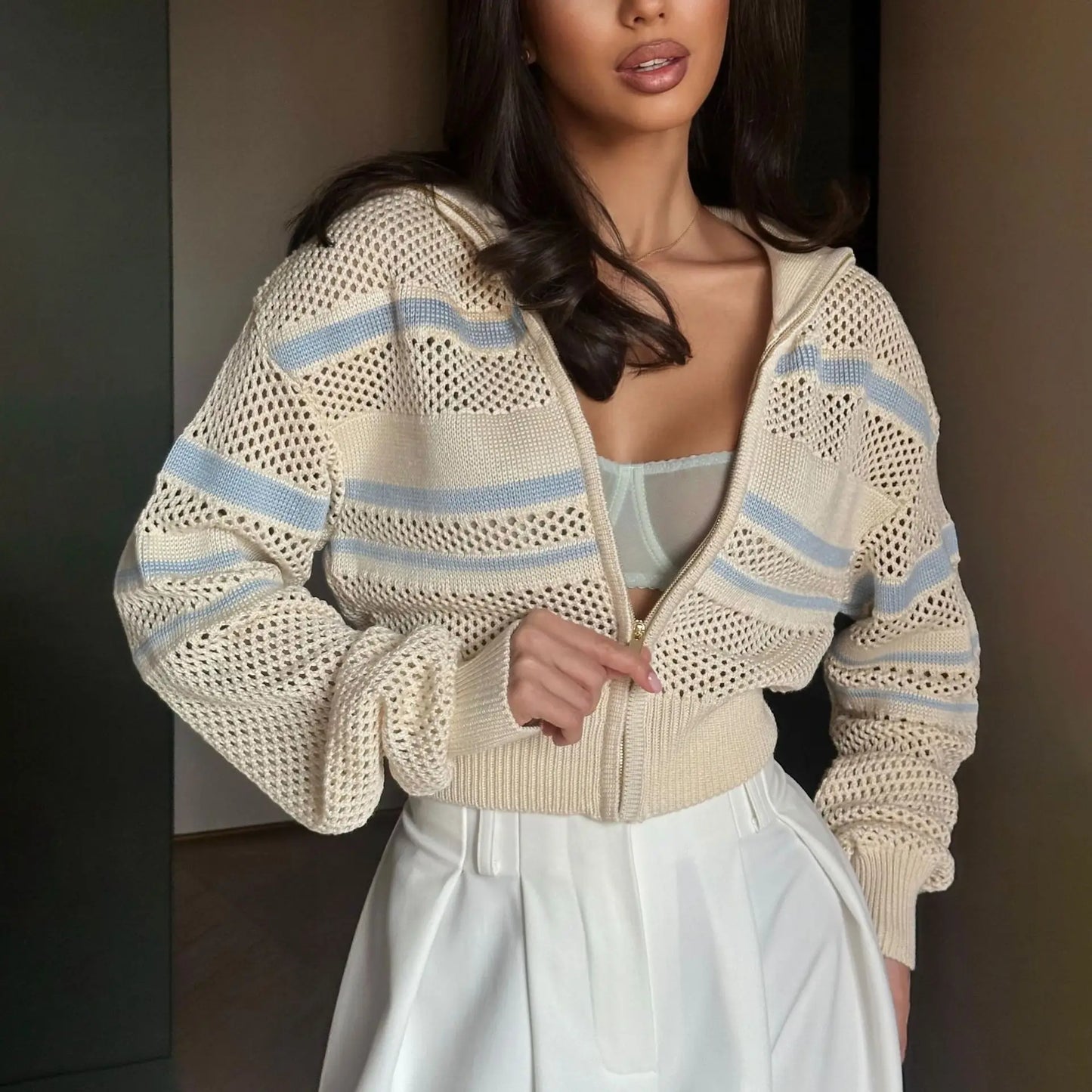 ARABELLA STRICKJACKE MIT ZIPPER
