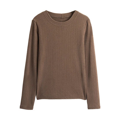 VARESE LONGSLEEVE SHIRT AUS RIPPSTRICK MIT RUNDHALS