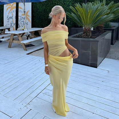 ALICIA – ELEGANTES MAXIKLEID MIT ASYM­METRISCHEM SCHNITT