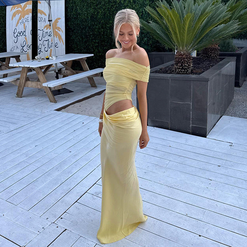 ALICIA – ELEGANTES MAXIKLEID MIT ASYM­METRISCHEM SCHNITT