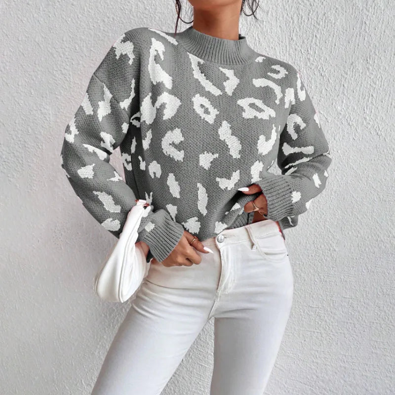 LIVIO PULLOVER – STATEMENT KNIT MIT ANIMAL-PRINT