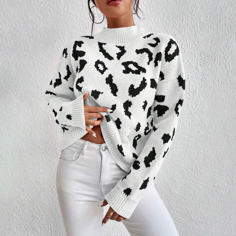 LIVIO PULLOVER – STATEMENT KNIT MIT ANIMAL-PRINT