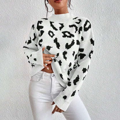 LIVIO PULLOVER – STATEMENT KNIT MIT ANIMAL-PRINT