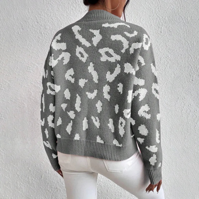 LIVIO PULLOVER – STATEMENT KNIT MIT ANIMAL-PRINT