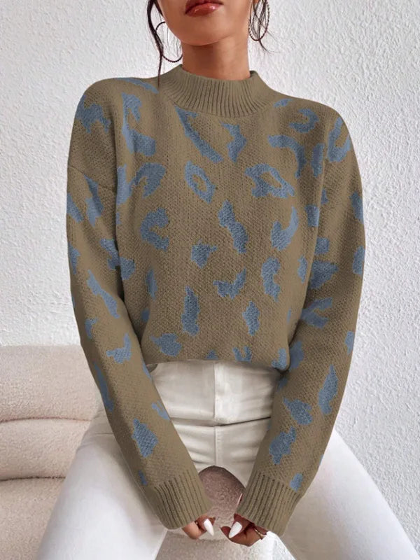 LIVIO PULLOVER – STATEMENT KNIT MIT ANIMAL-PRINT