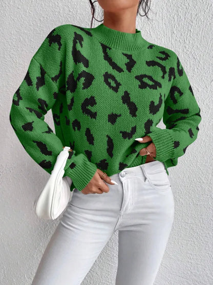 LIVIO PULLOVER – STATEMENT KNIT MIT ANIMAL-PRINT